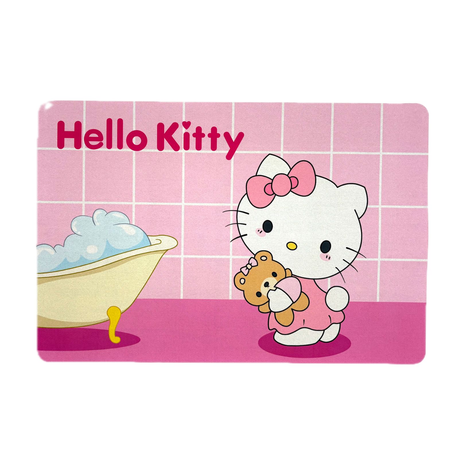 AKOYA Diatomaceous Earth Non-slip Absorbent Mat - Hello Kitty - Pink